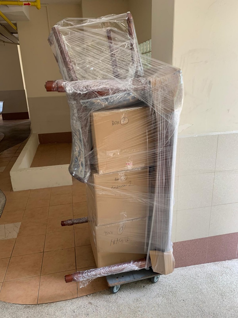 wrapped furniture from professional movers singapore